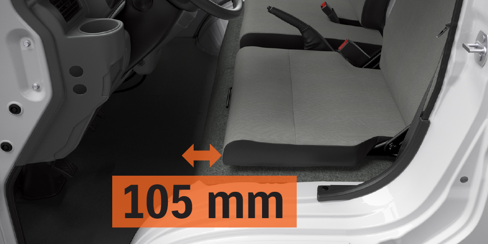 Ghế lái của Carry Pro 2020 chỉnh trượt cho khả năng thay đổi tầm chân sao cho phù hợp với vóc dáng của người dùng  SUZUKI CARRY PRO