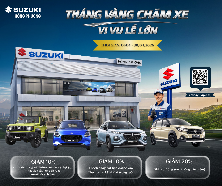 suzuki hồng phương ưu đãi dịch vụ tháng 4