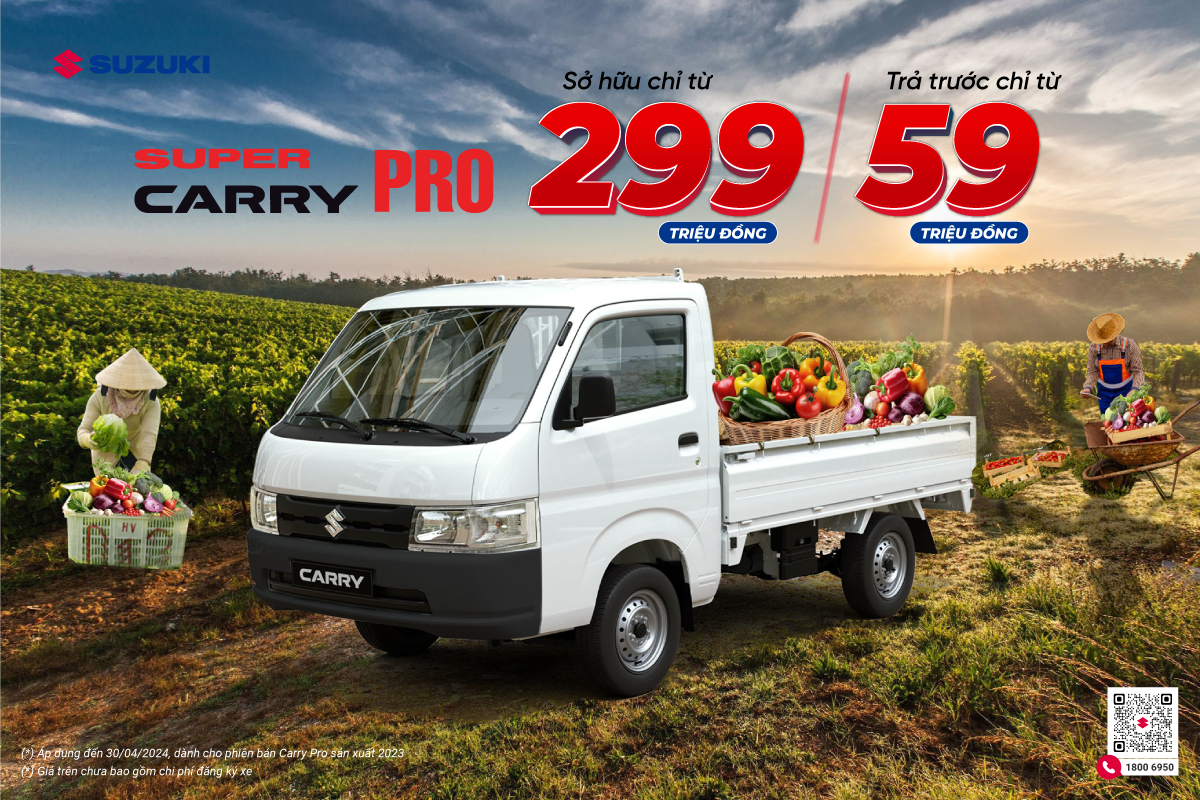 Giá xe Suzuki Carry Pro tại Suzuki Hồng Phương có nhiều ưu đãi đặc biệt