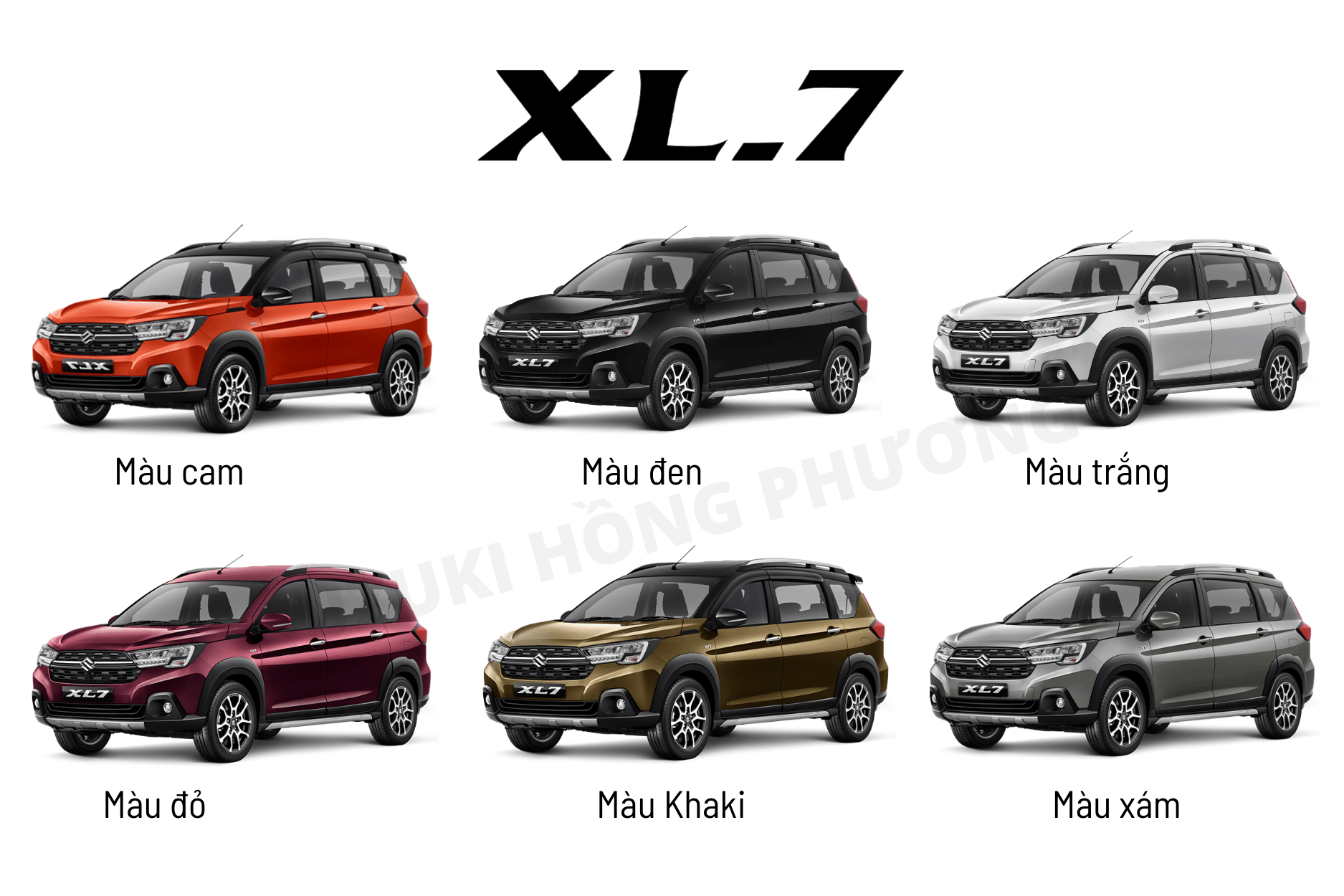 Các màu xe ô tô 7 chỗ Suzuki XL7